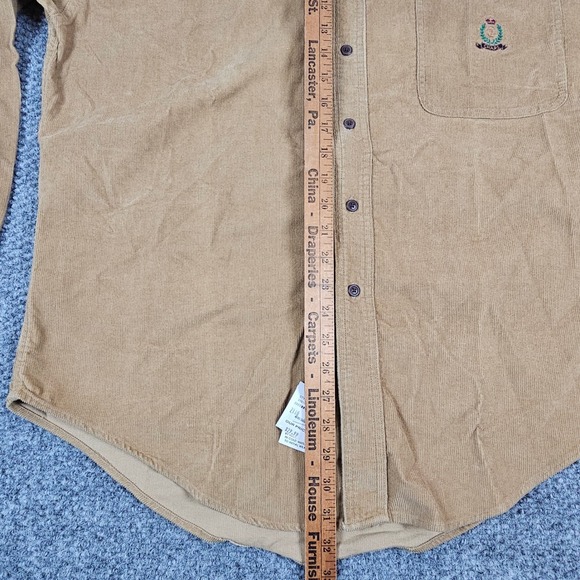 Vintage CHAPS Ralph Lauren Mens Corduroy Button Down Shirt L Long Sleeve Pocket - Picture 7 of 8